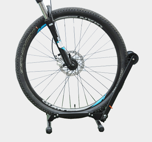 Metal Bicycle Floor Folding Rack Bike Indoor Stand with Storage