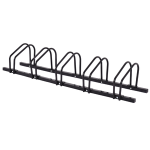Heavy Duty Galvanised Floor Mounted U Style 5 Bike Display Parking Rack