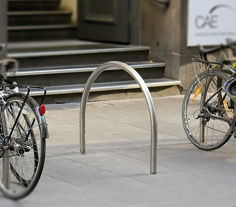 Universal Fat Stand U Bike Rack with Laser Cut Pattern