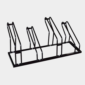 Black Powder Coating High Low Bike Rack with 4 Holders
