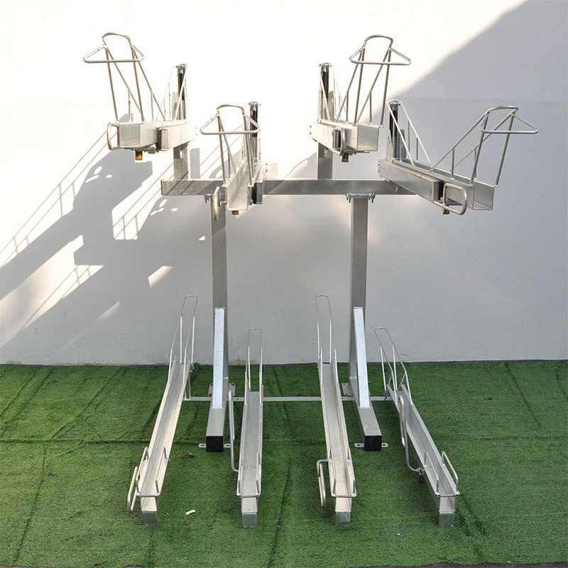 Buy Industrial Galvanized Two Tier Bike Stand Rack for 8 Bikes