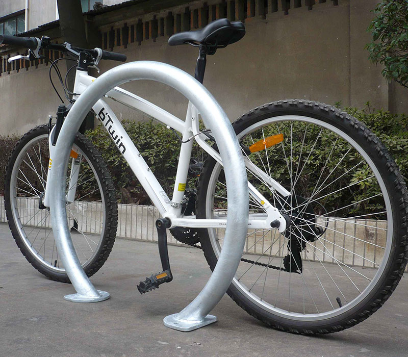 Ground Convenient Stand Up Galvanized Bike U Rack for High Grade Residence