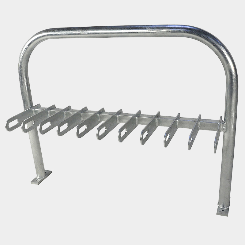 China Manufacturer Compact Metal 10 Holders Red Scooter Parking Rack