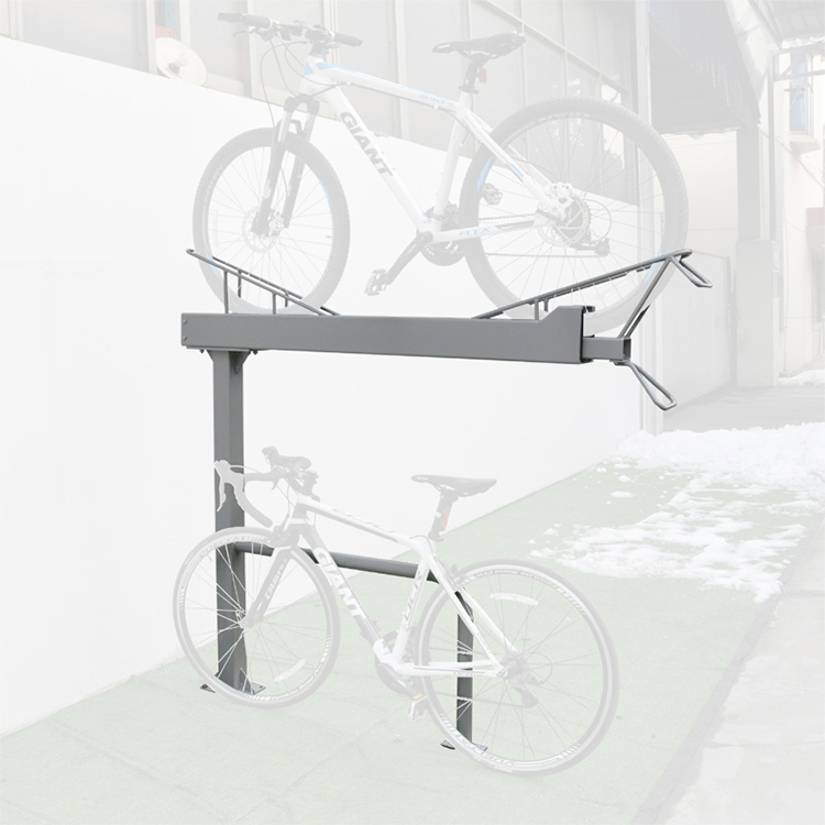 Two Tier Double Layer Bicycle Parking Storage Rack Stand Mountain Bike