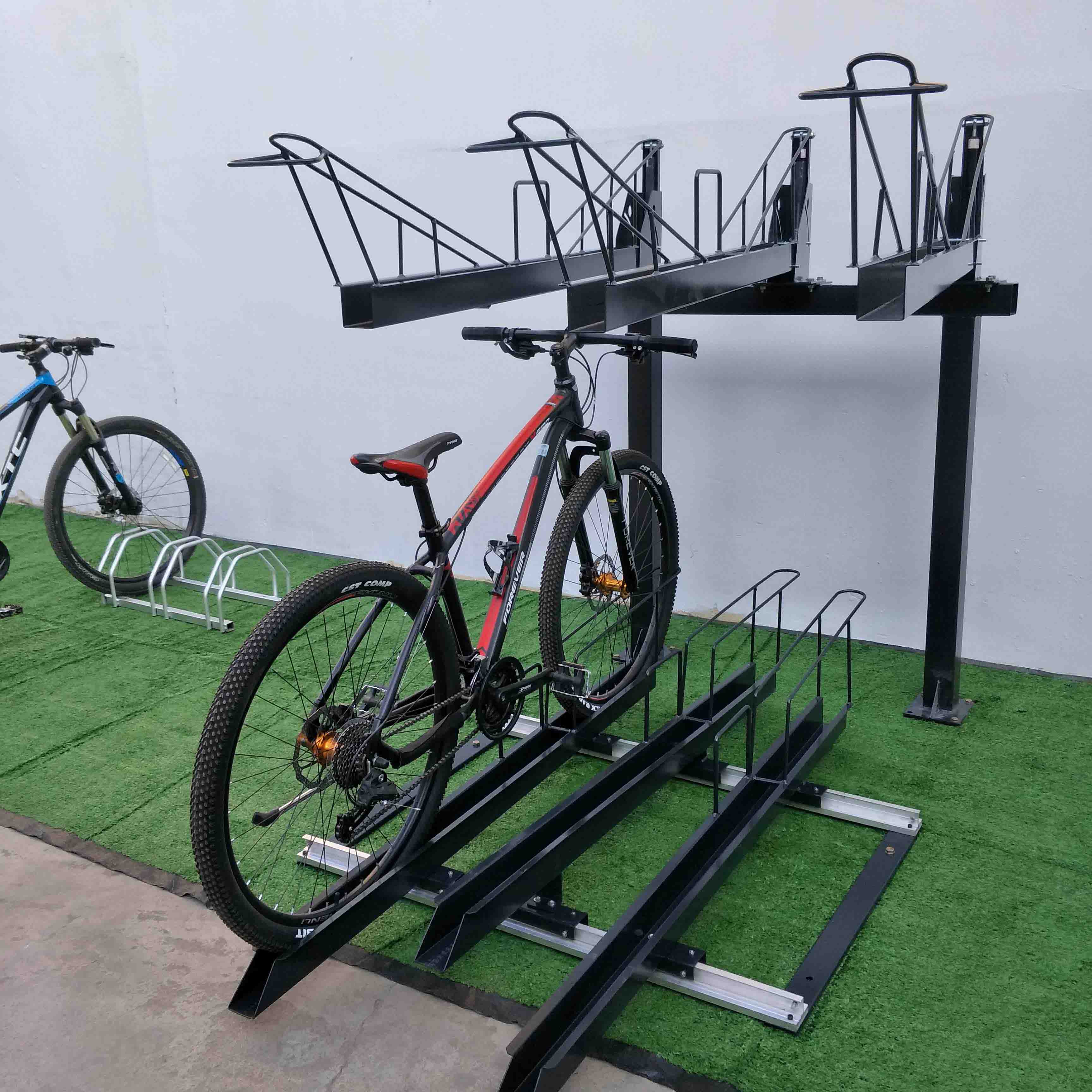 Lightweight Wholesale Double Deck Bike Mounting Stand for 6 Bikes